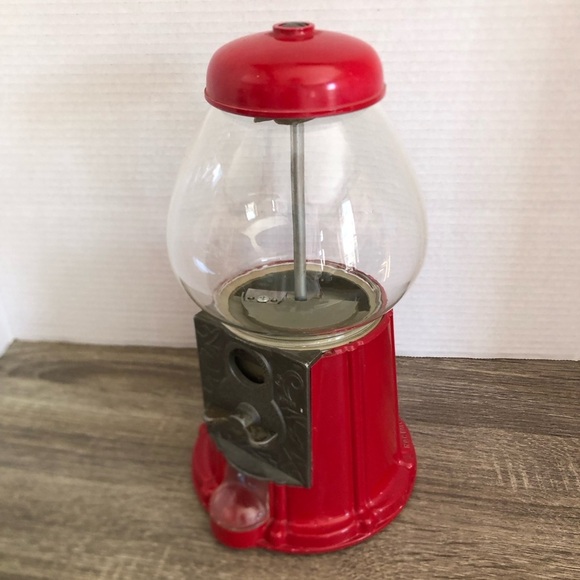 80s Fire Engine Red Continental Gum Gumball Machine - Picture 3 of 14